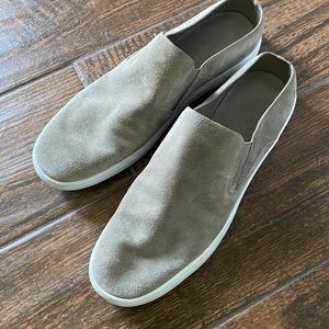 Vince Women's Verrell Suede Backless Slip On Sneakers Woodsmoke Size 9.5